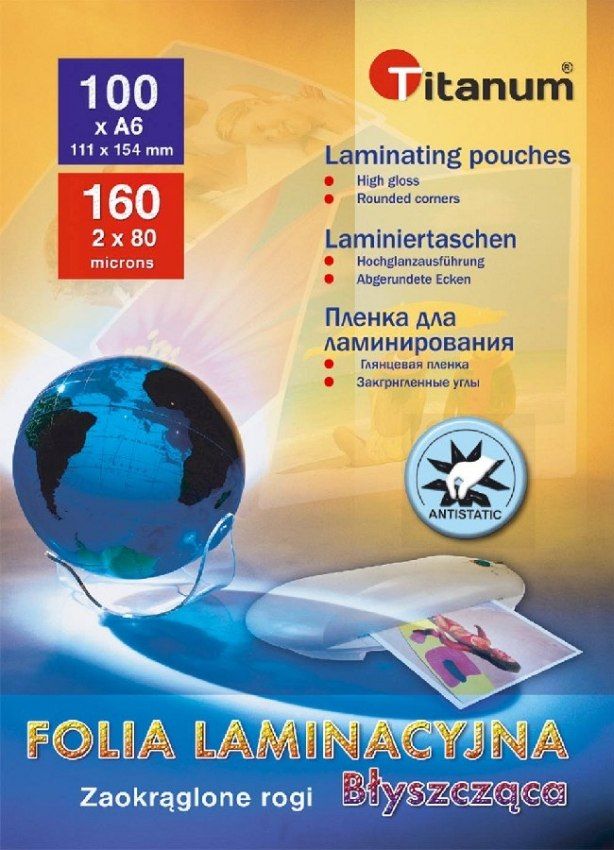 Titanum Folia do laminacji TITANUM A6 80 Mic Titanum TARGI