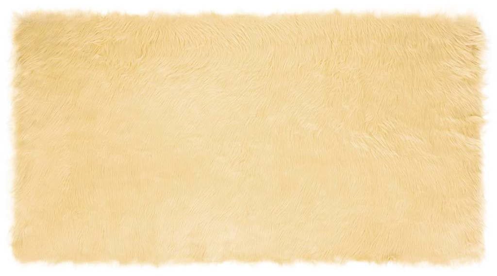 vidaXL Sztuczny biały dywan z wełny owczej 150 x 80 cm