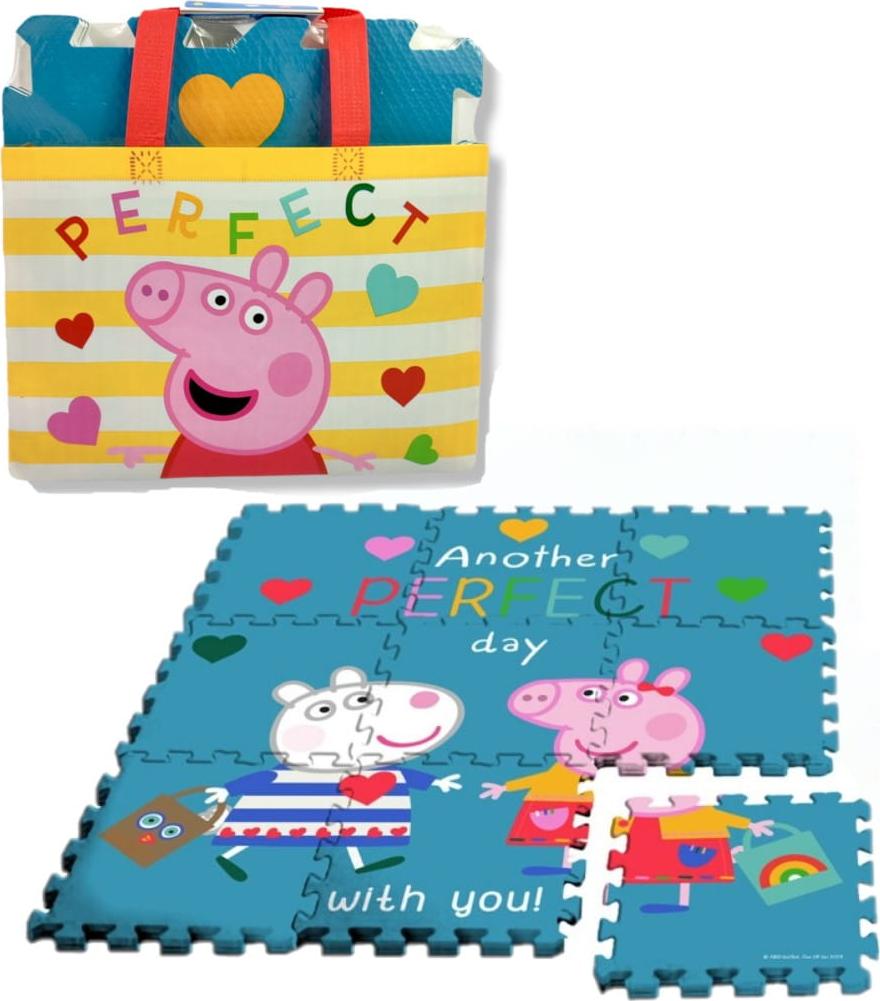 Kids Euroswan Mata piankowa puzzle w torbie Świnka Peppa. Peppa Pig PP17050 Kids Euroswan