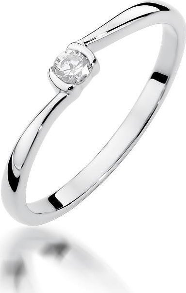 Best Diamonds złoty pierścionek z brylantem 0.09ct 19