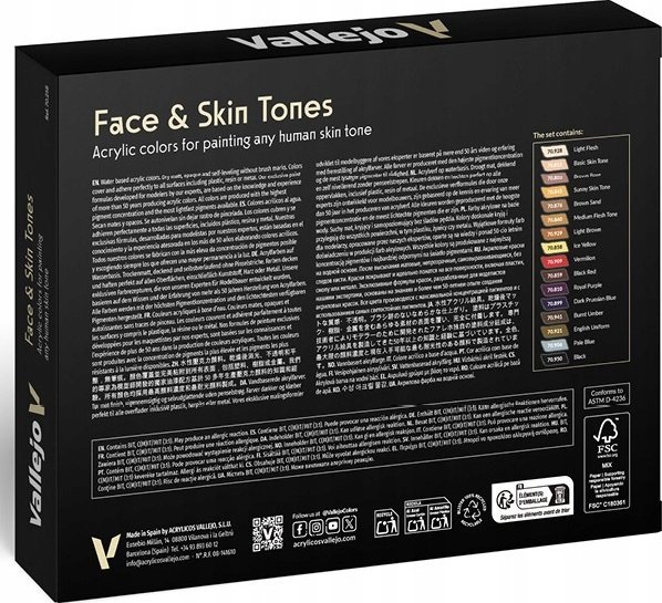 Vallejo Vallejo: 70.258 - Model Color - Figure - Face & Skin Tones (16 x 18 ml)