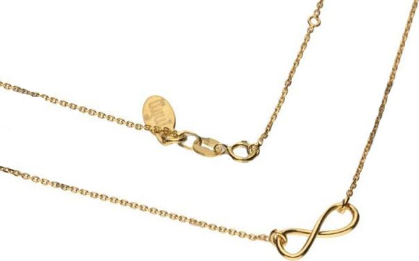 Lovrin Srebrny złocony naszyjnik 925 z nieskończonością 1,72g