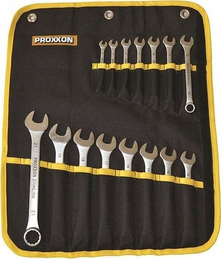 Proxxon Zestaw kluczy płasko-oczkowych PROXXON [15 cz.] + futerał
