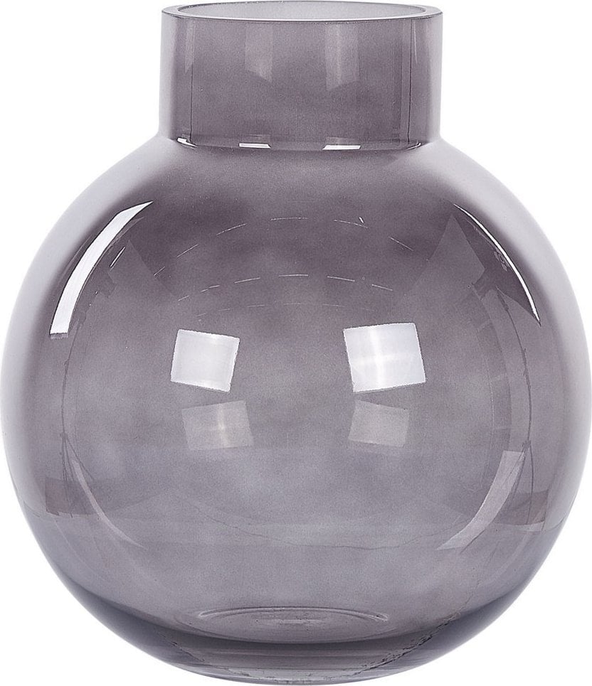 Ramka Beliani Wazon na kwiaty szklany 22 cm szary POLYDROSOS!