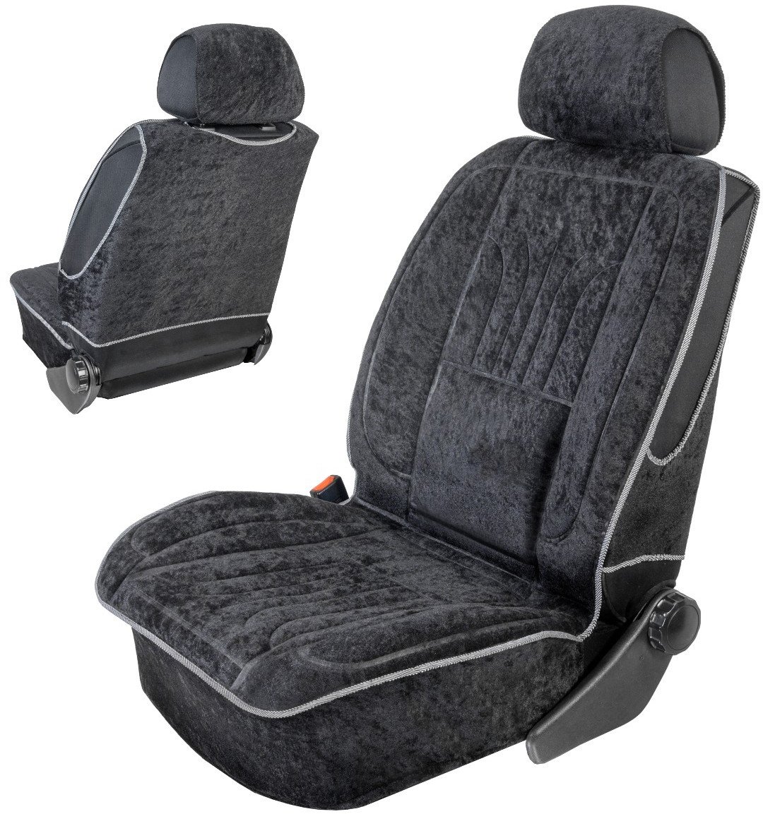 Mata pokrowiec samochodowy ergonomiczny XL welur Czarny