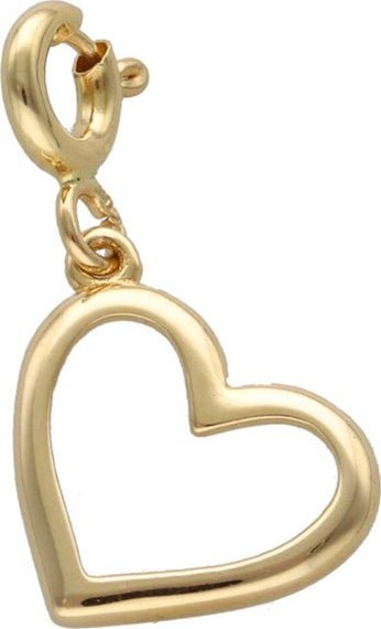 Lovrin Złota zawieszka 585 dmuchane serce ramka charms