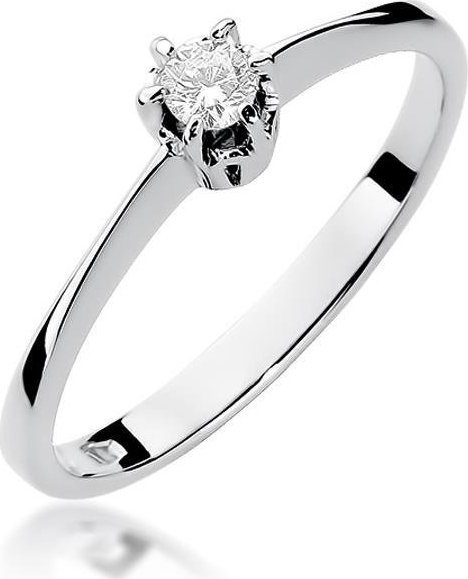 Best Diamonds złoty pierścionek z brylantem 0.10ct 21