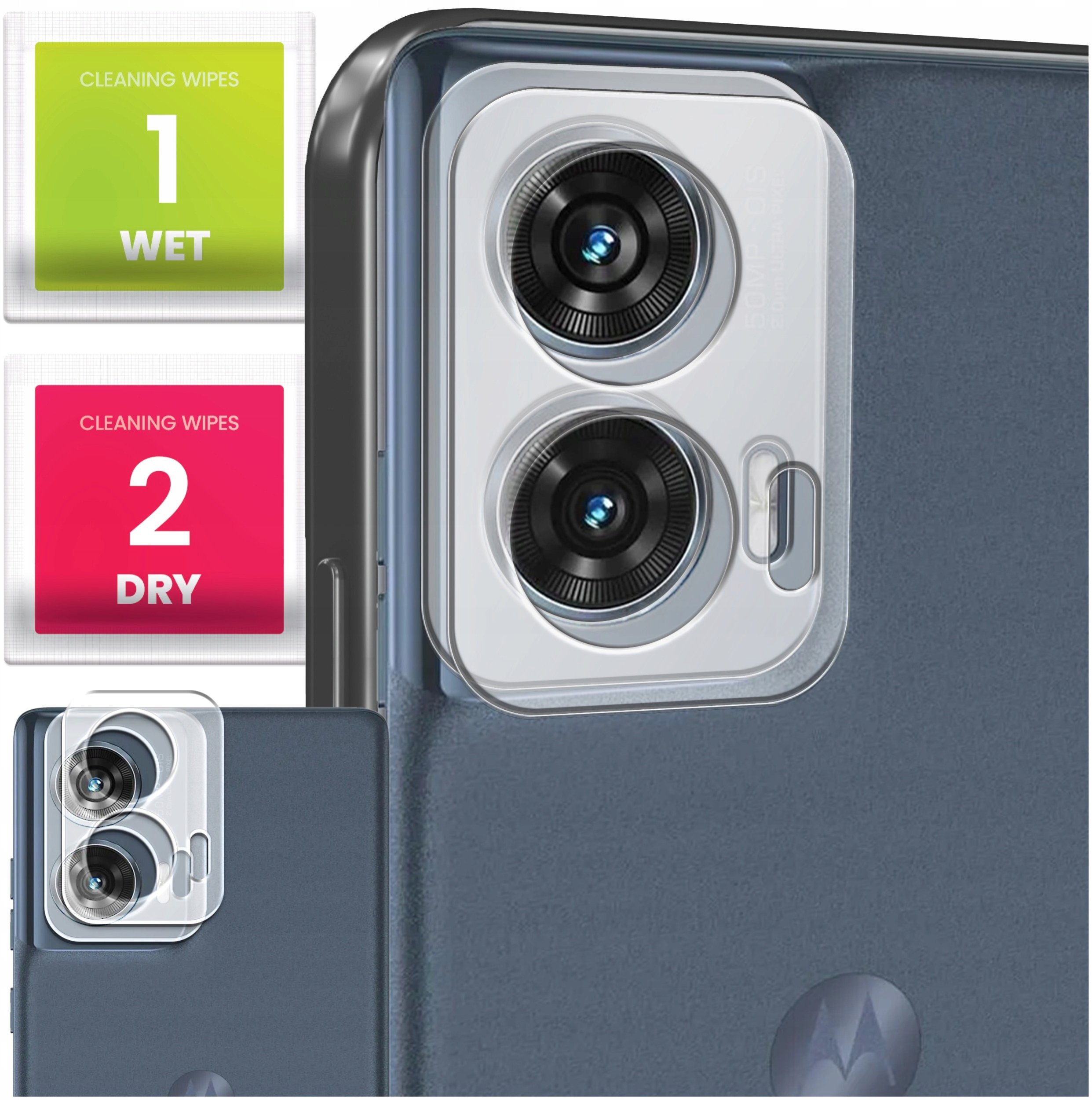 2-PAK Szkło Na Aparat Do Motorola Edge 50 Fusion (Hartowane, Ochronne, 9H)