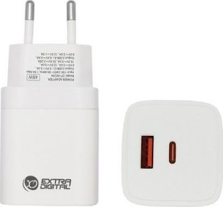 Ładowarka Extra Digital Kroviklis EXTRA DIGITAL GaN USB Type-C, USB Type-A: 45W, PPS