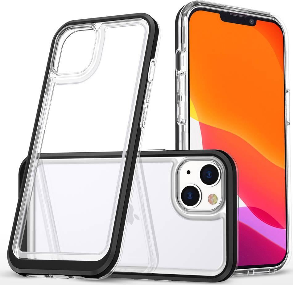 Hurtel Clear 3in1 etui do iPhone 13 żelowy pokrowiec z ramką czarny