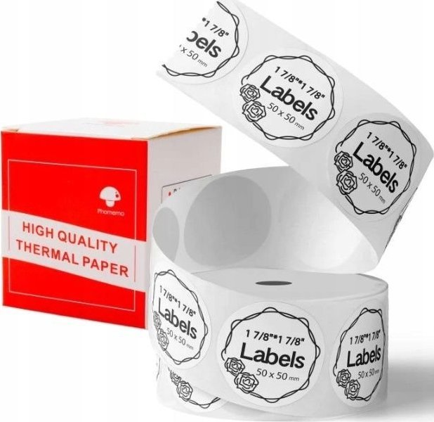 Phomemo Papier Przylepny Naklejki 140 Etykiet Okrągłych Phomemo M110 M120 M200 M220 M221 / XY5050-140