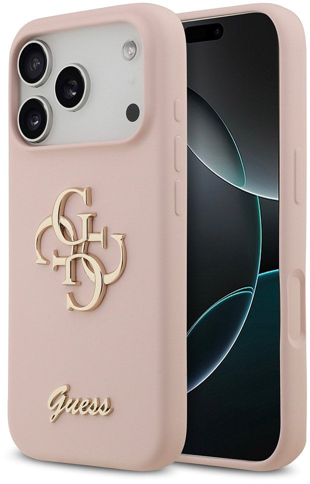 Etui Guess Silicone Big 4G Script do iPhone 17 Pro różowy
