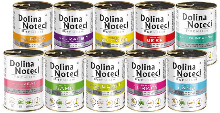 Mokra karma dla psa Dolina Noteci Premium Mix smaków bez ryb 10 x 400 g