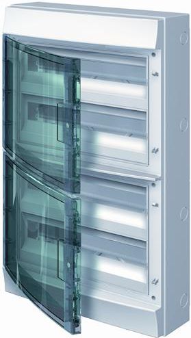 ABB Rozdzielnia MISTRAL65 drzwi przeźroczyste 72M z listwą N+PE (1SLM006501A1209)