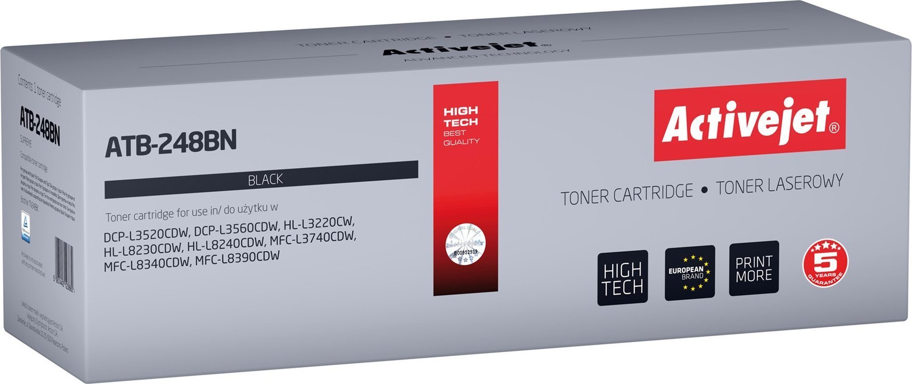 Toner Activejet ATB-248BN Toner (zamiennik Brother TN248BK; Supreme; 1000 stron; czarny)