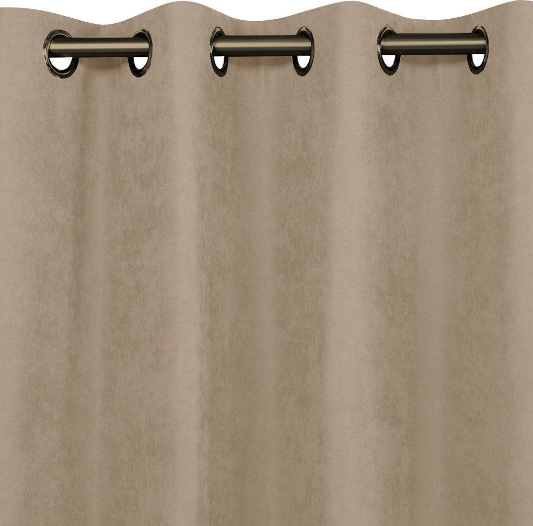 Homede Homede Zasłona MILANA szenilowa na złotych przelotkach 560x245 beżowa