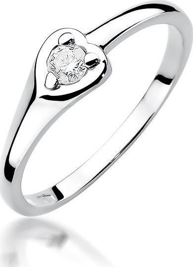 Best Diamonds złoty pierścionek z brylantem 0.10ct 23