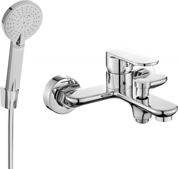 Mexen Mexen Milo R40 bateria wannowa z zestawem prysznicowym, chrom - 7133R40-00