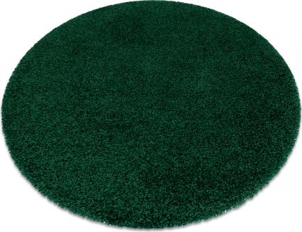 Dywany Łuszczów Dywan SOFFI koło shaggy 5cm butelkowa zieleń, koło 120 cm