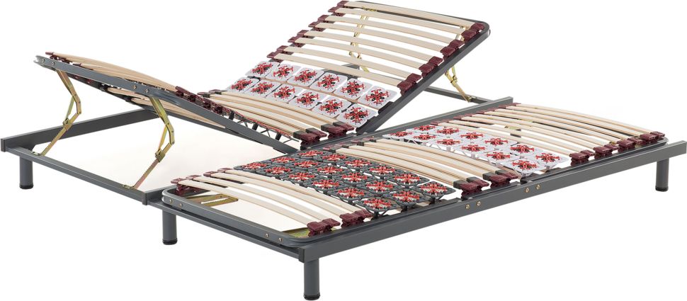Beliani Zestaw 2 stelaży pod materac regulowany 90 x 200 cm MOON