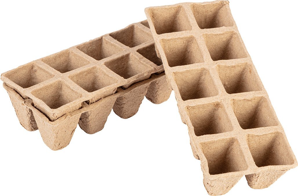 Verto Rozsadniki torfowe małe (2x5 otworów) 22 x 8.5 x 5.5 cm,10 sztuk