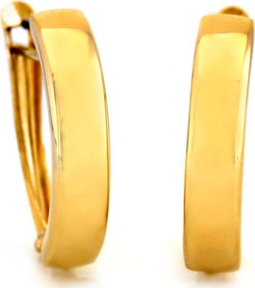 Lovrin Złote kolczyki 585 ELEGANCKIE GŁADKIE 1,54g