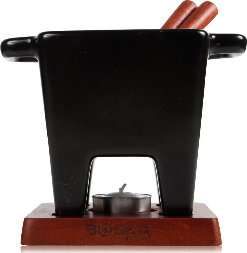 Boska Zestaw do Fondue czarny 200ml mahoń (7640)