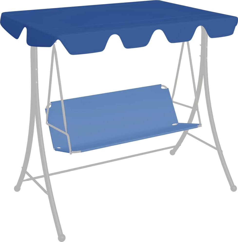vidaXL Zadaszenie do huśtawki ogrodowej niebieskie 188/168x110/145cm