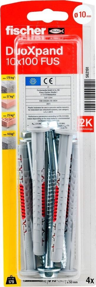 Sourcing DuoXpand pin with screw 10x100 FUS, 4 pcs.