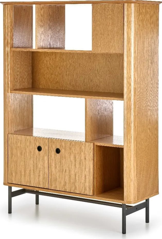 Halmar Regał na książki SMART REG-2 dąb/czarny HALMAR