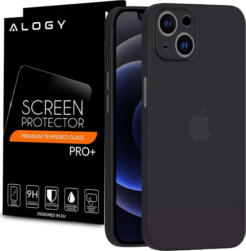 Alogy Etui ochronne Alogy Ultra Slim Case do Apple iPhone 13 Mini Czarne + Szkło