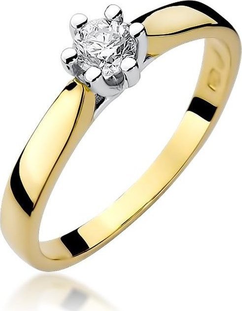 Best Diamonds złoty pierścionek z brylantem 0.30ct 10