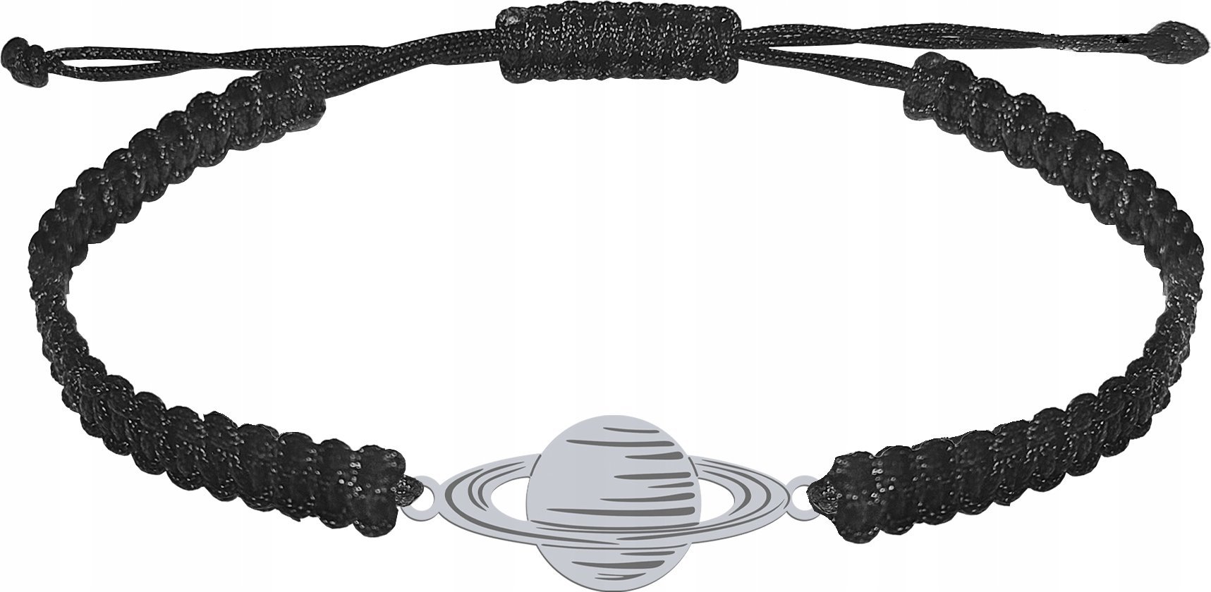 Radziszewska Jewellery Bransoletka Srebrna z Planetą Makrama Prezent SREBRO 925 GRAWER GRATI