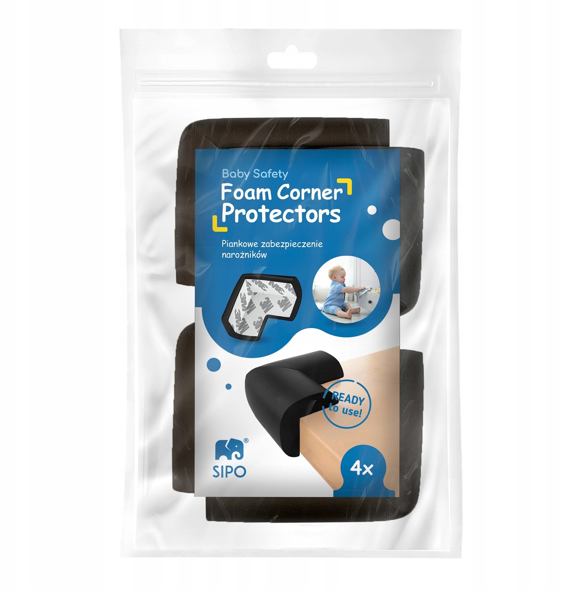 SIPO-SBS-T11-F2E-4X PIANKOWE NAROŻNIKI CZARNY