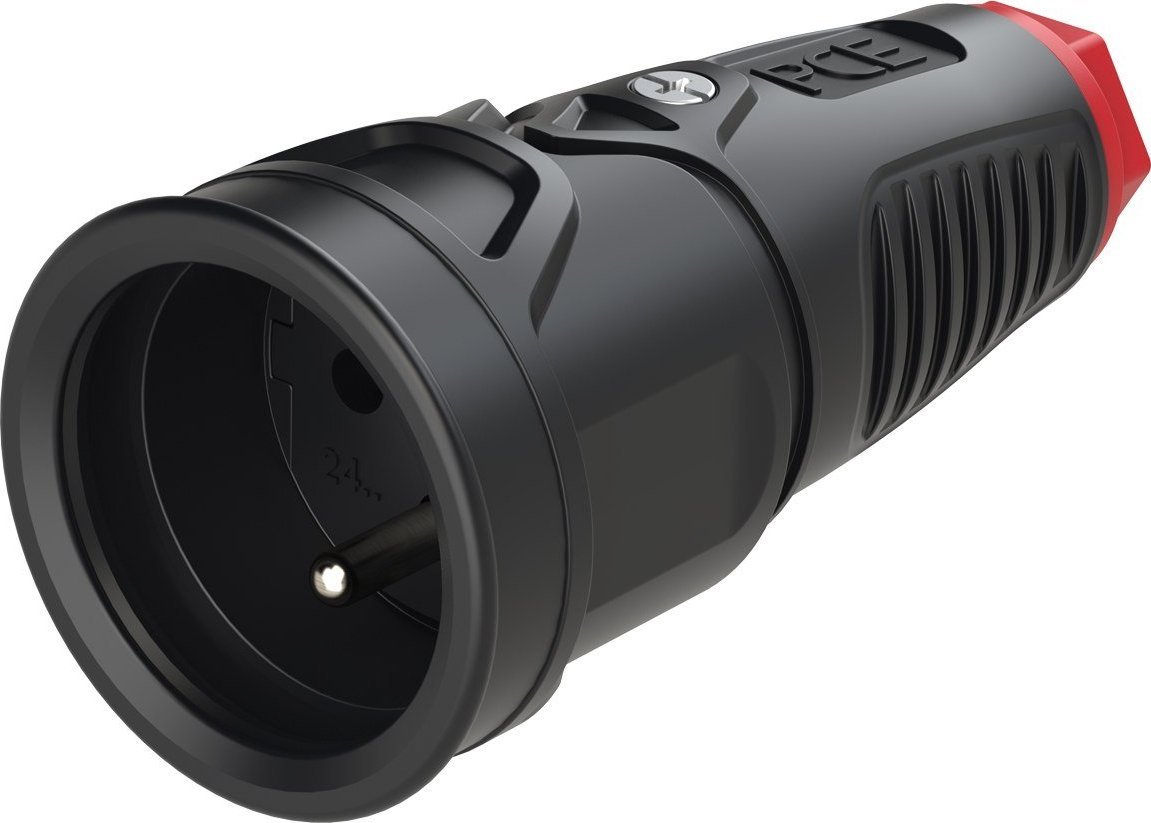 PCE Gniazdo przenośne gumowe 16A 2P+Z 230V IP20 TAURUS2 2410-srw
