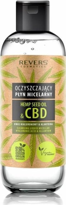 Revers Hemp Seed Oil&CBD Oczyszczający Płyn micelarny z olejem konopnym 500 ml