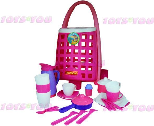 Polesie Taczka + Zestaw naczyń 31 el. (54968 POLESIE)