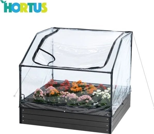 Falk HORTUS Bed-drivhus lav, 109 x 109 x 40/70 cm (211-101)