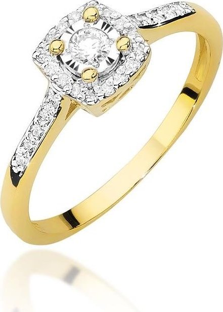 Best Diamonds złoty pierścionek z brylantem 0.21ct 24