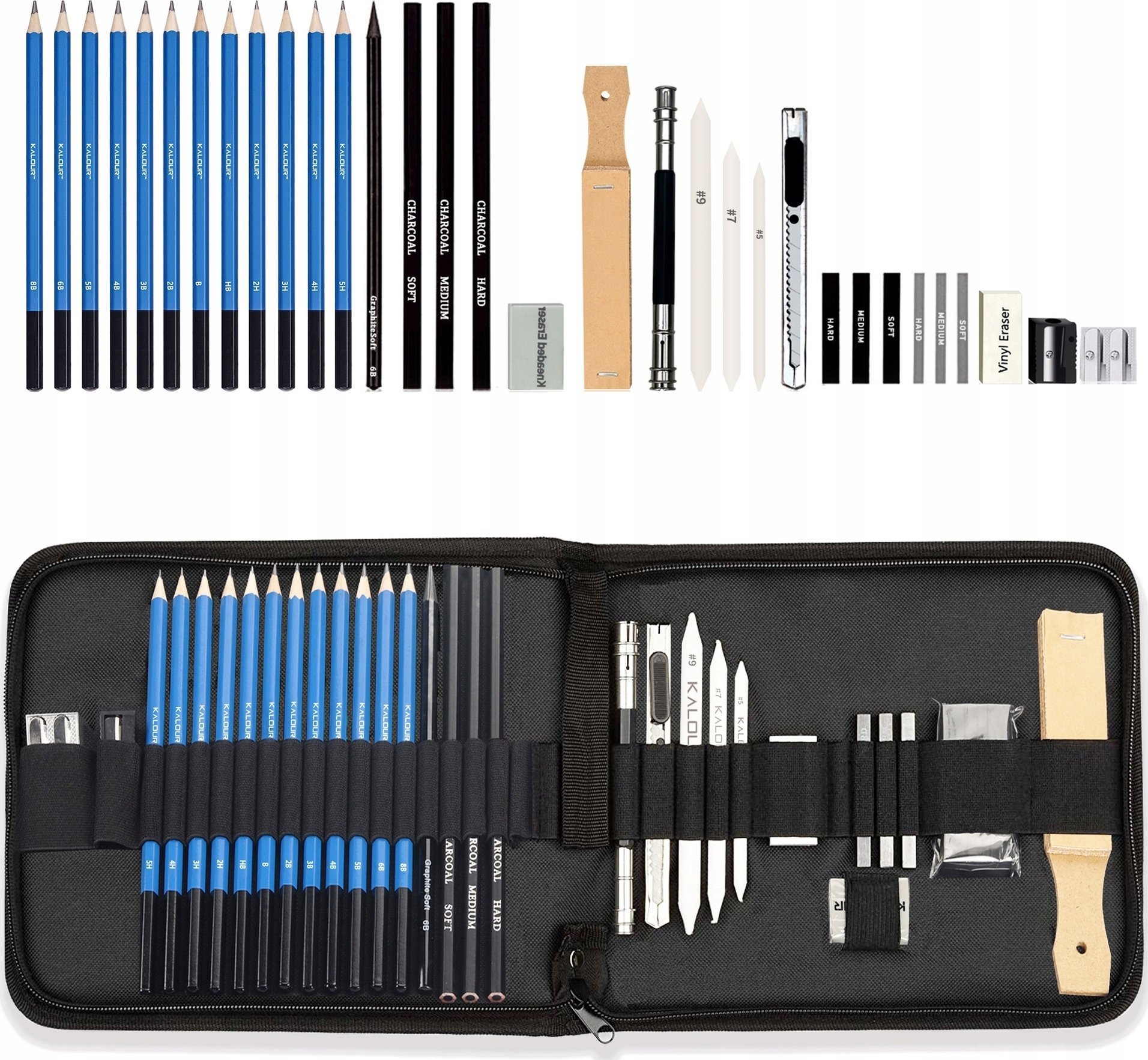 ZESTAW DO SZKICOWANIA RYSOWANIA PROFESJONALNY 32w1