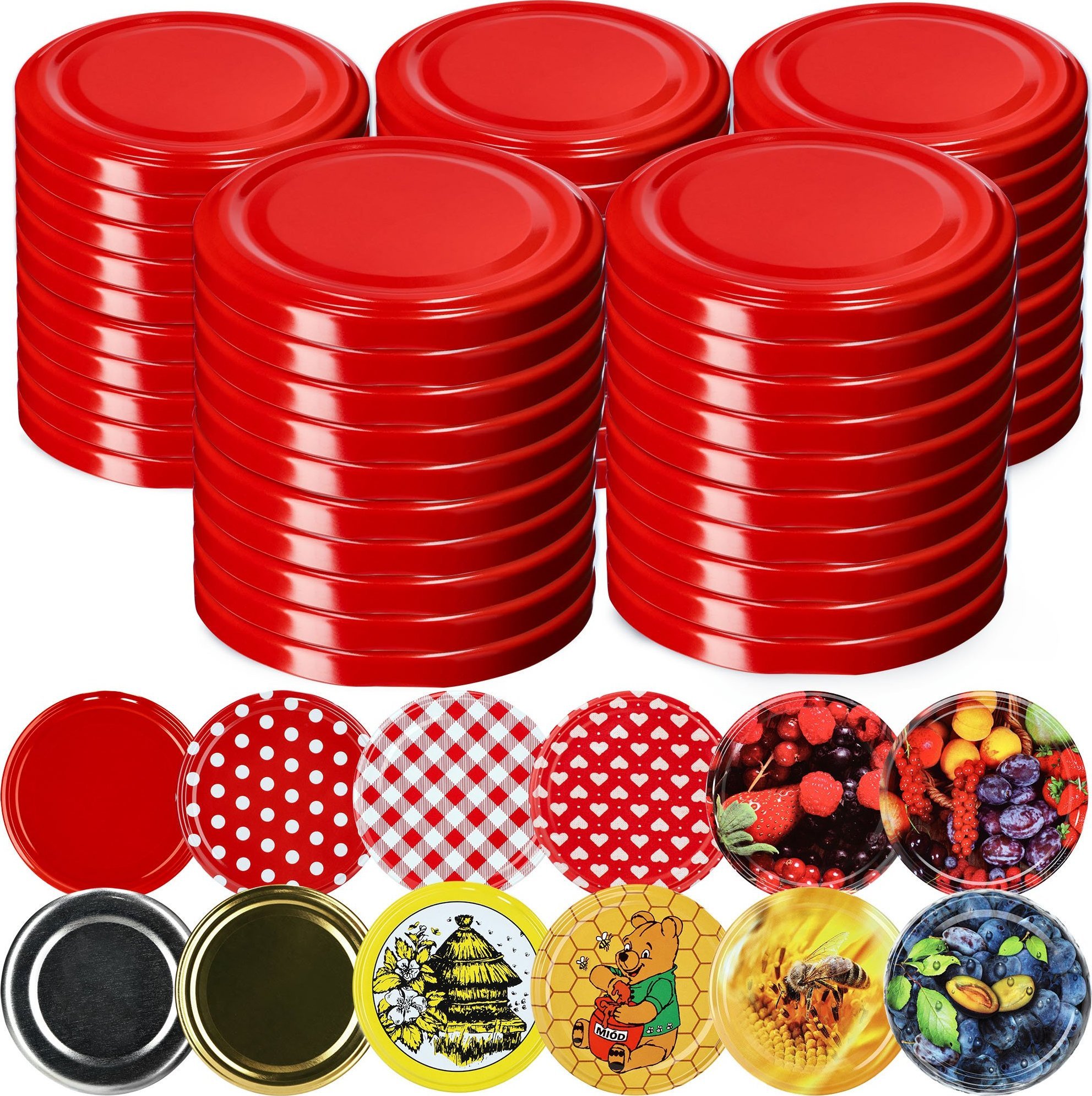 Kadax Zakrętki Do Słoików Nakrętki Wieczka 50 szt fi 66