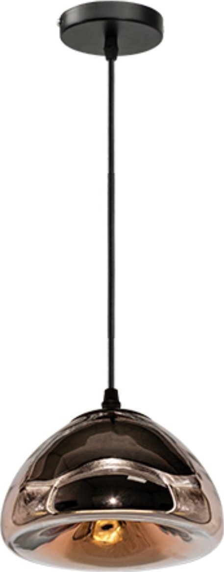 Lampa wisząca Mdeco Lampa wisząca ELM2046/1 BL CO do kuchni czarna miedziana