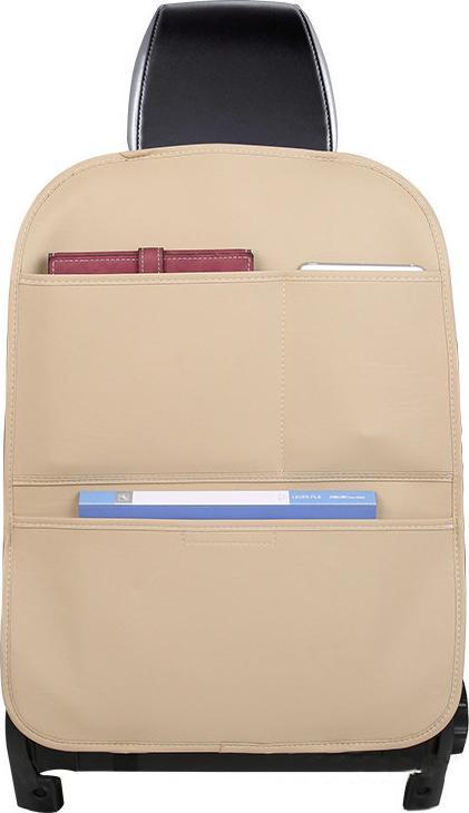 Hurtel Organizer samochodowy na fotel siedzenie ochraniacz osłona fotela do auta beżowy