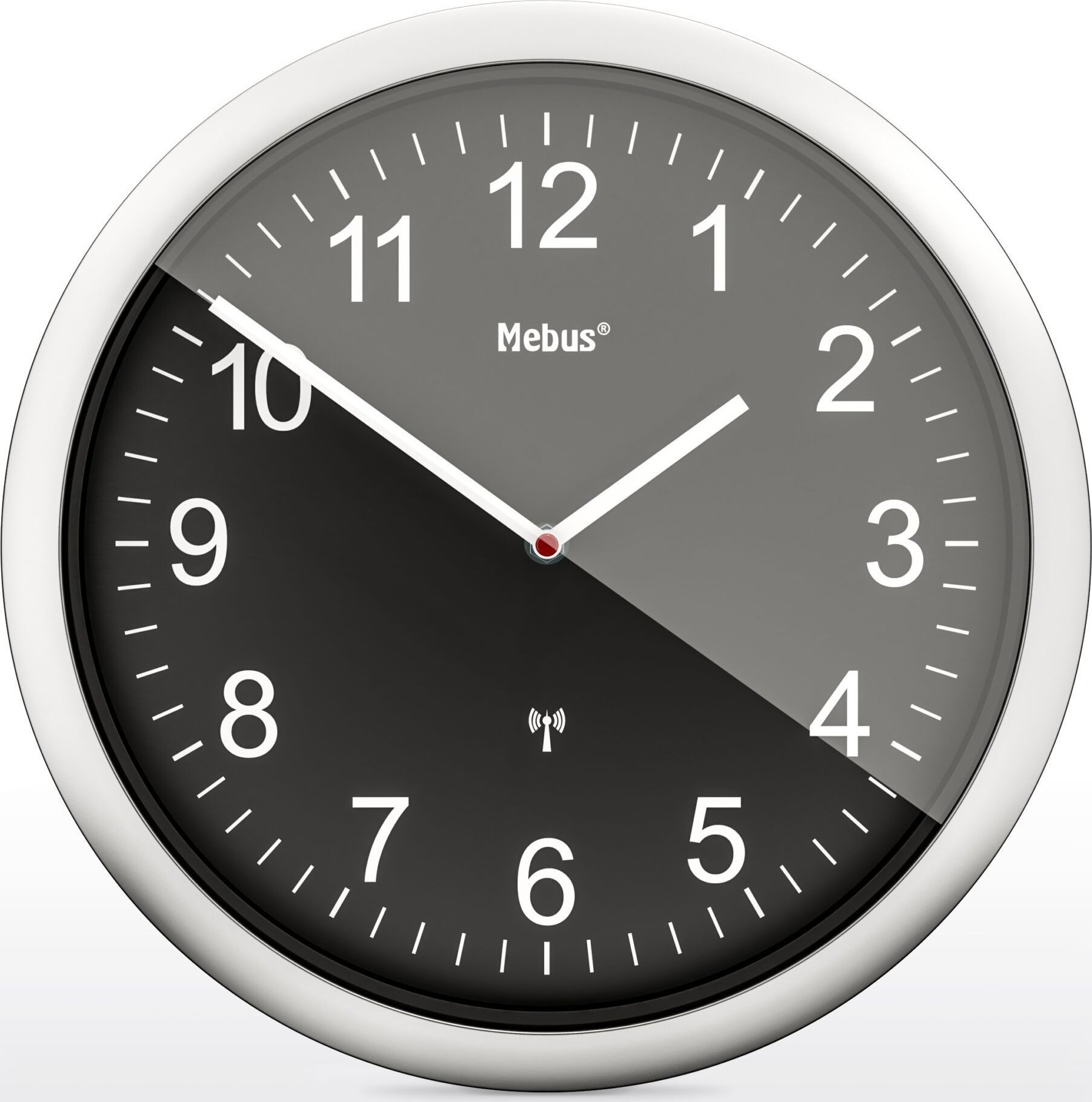 Mebus Mebus 19812 radio wall clock black/silver