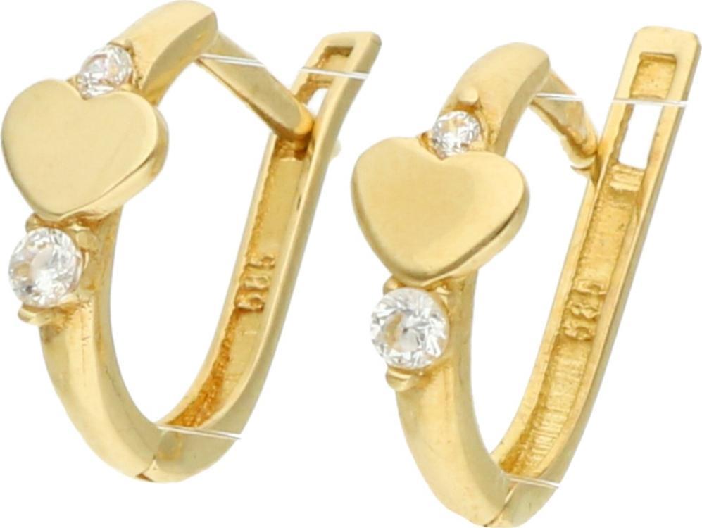 Rosanto Złote kolczyki z cyrkoniami na zapięciu angielskim 585 14k