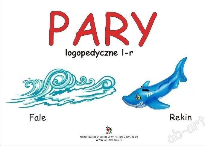 Fale - Rekin. Pary logopedyczne L-R
