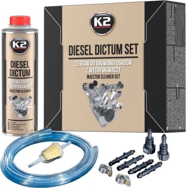 K2 Zestaw do czyszczenia wtryskiwaczy K2 Diesel Dictrum 500ml Set