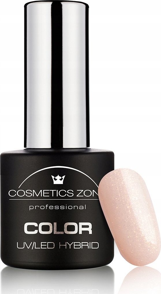 Cosmetics Zone Lakier hybrydowy beżowy z drobinkami 7ml - Candlelight 532