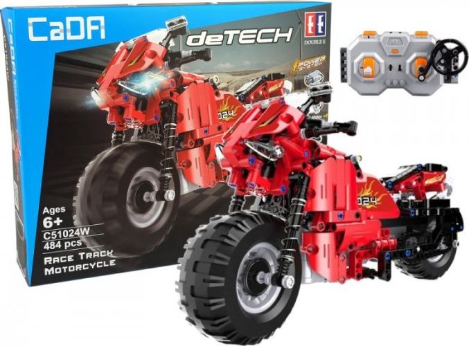 Lean Sport Zestaw klocków CADA Motocykl Zdalnie Sterowany 2.4G 484 elementy