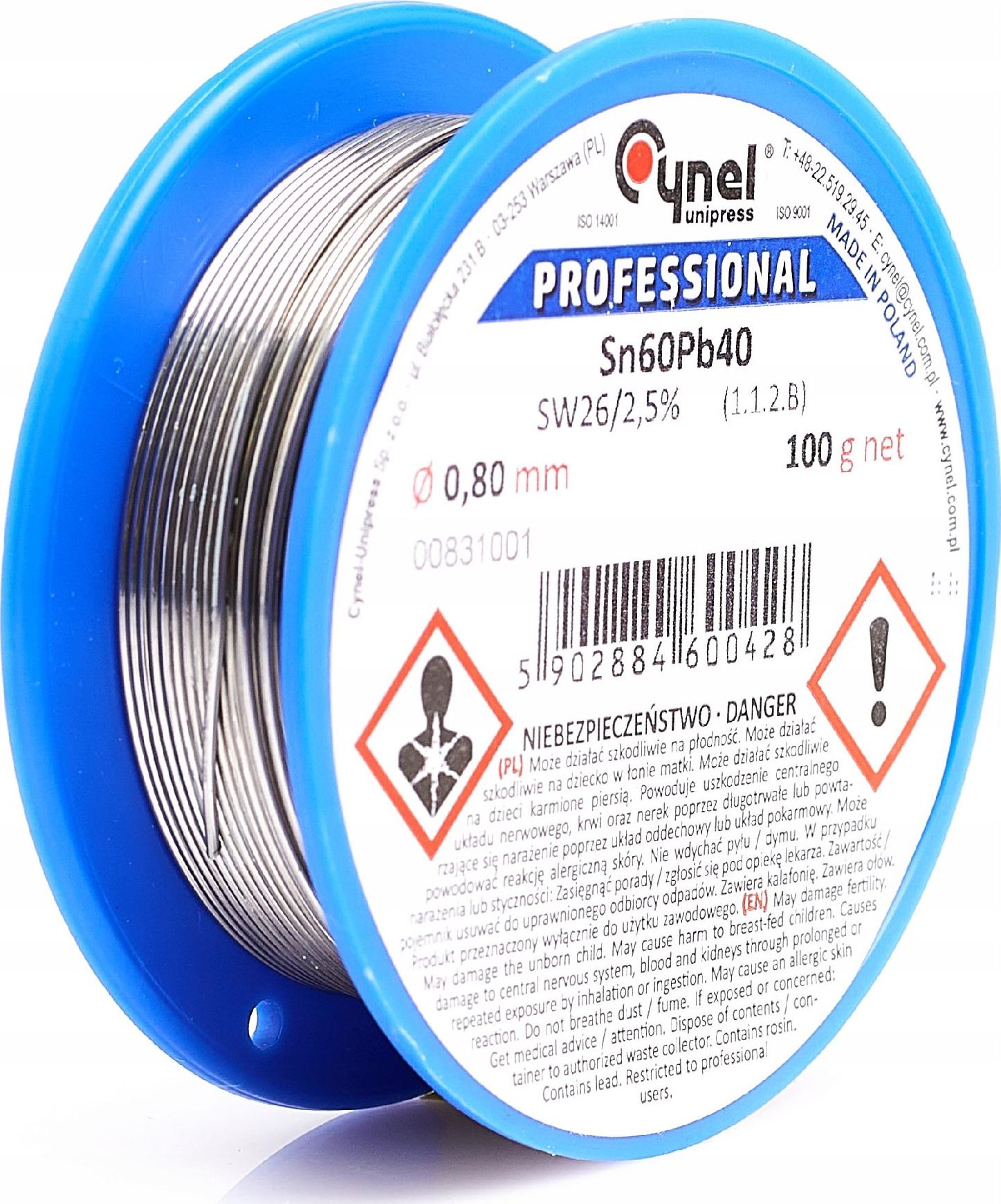 Techrebal Cyna Sn60Pb40-SW26 0,80 100g